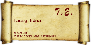 Tassy Edna névjegykártya